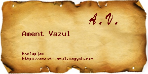 Ament Vazul névjegykártya